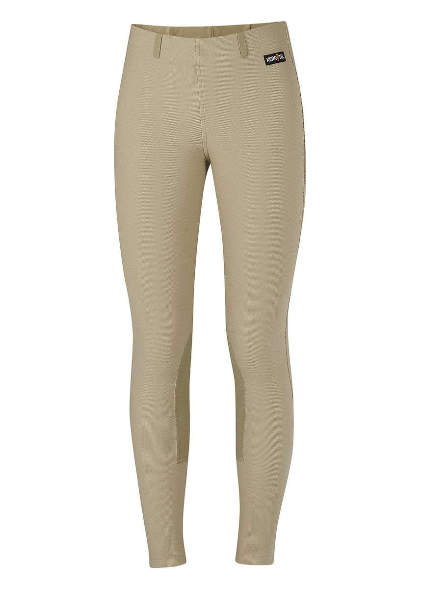 Pantalon D'équitation Kerrits - Filles, Taille GRANDE - Marron - Patch Genou - USA