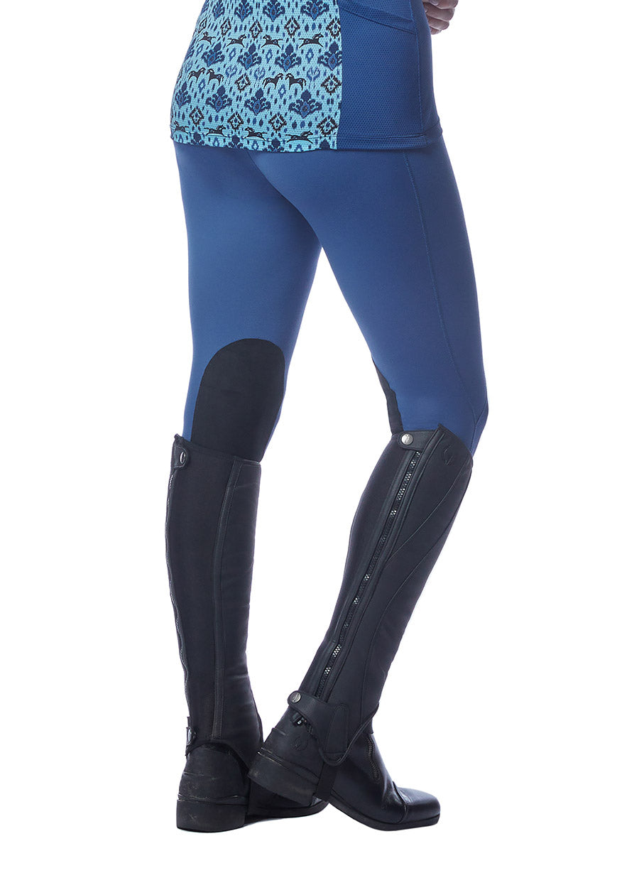 TRUE BLUE::variant::Flow Rise Knee Patch Performance Tight