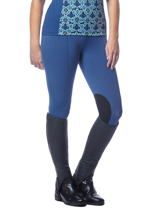 TRUE BLUE::variant::Flow Rise Knee Patch Performance Tight