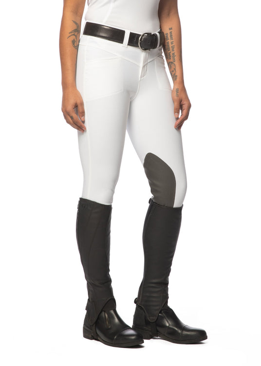 WHITE::variant::Petite Crossover II Knee Patch Breech