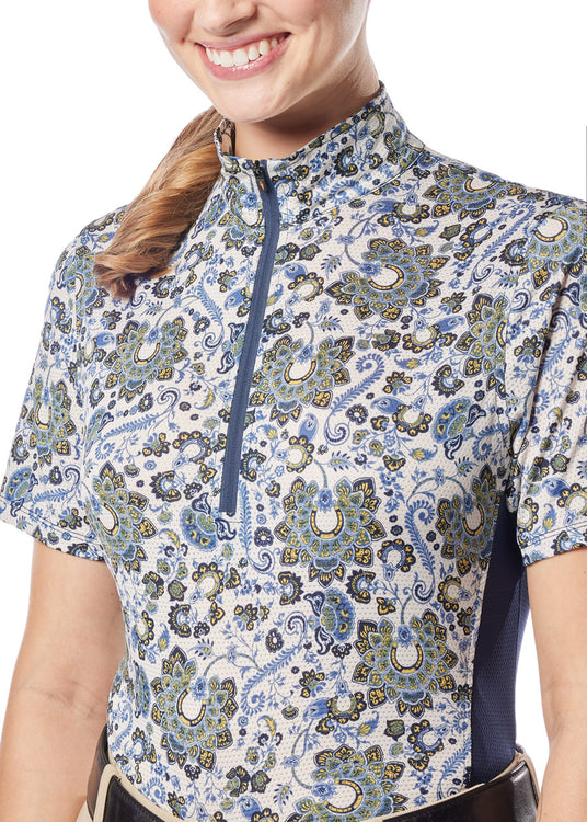 LAKE LUCKY PAISLEY/ INK::variant::Always Cool Ice Fil Short Sleeve Shirt - Print