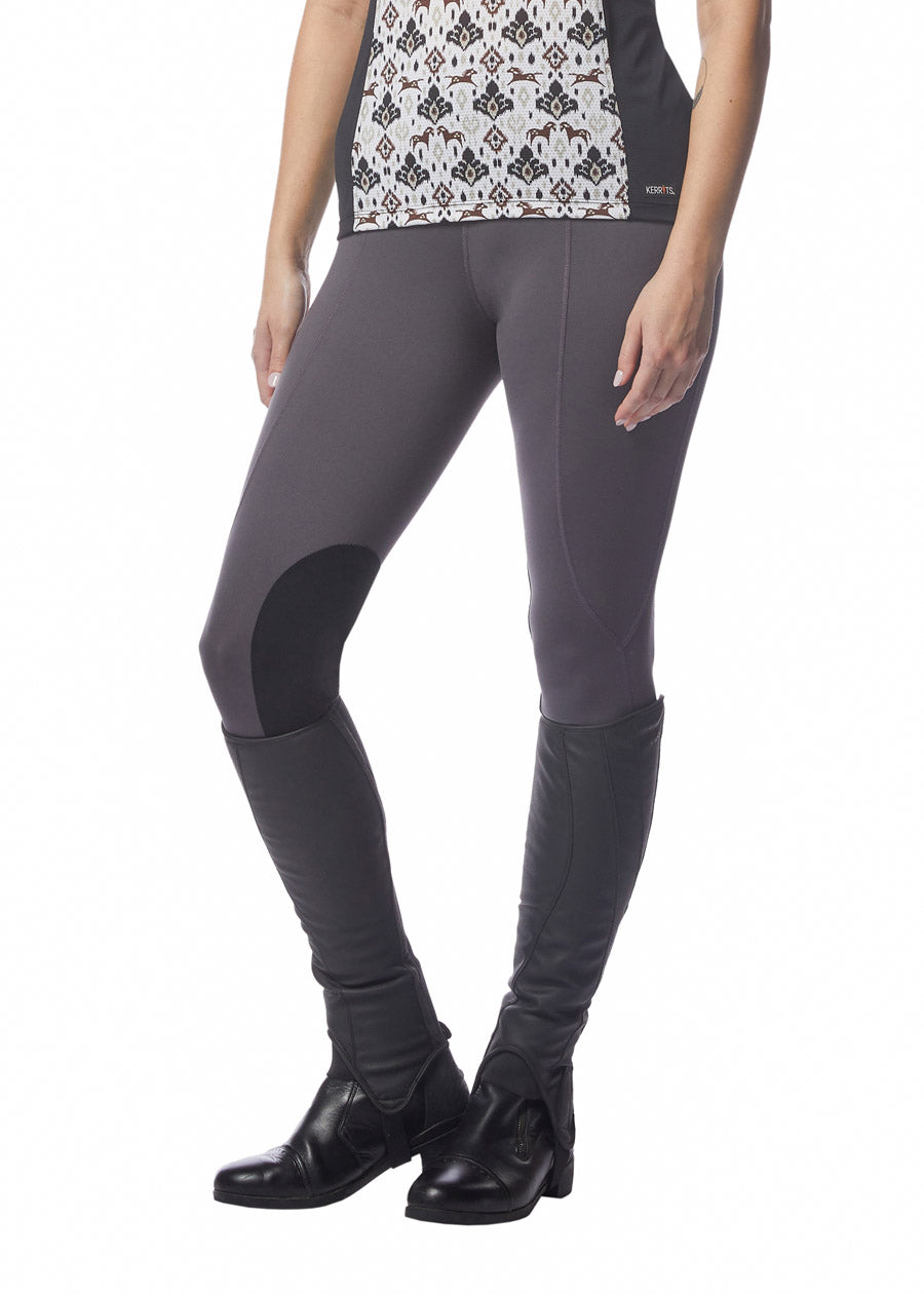 PEPPERCORN::variant::Flow Rise Knee Patch Performance Tight