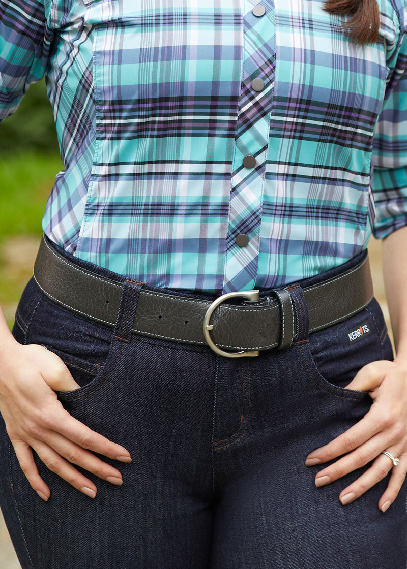 BLACK::variant::Woodstock Leather Belt